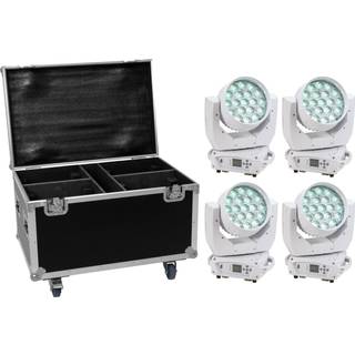 Eurolite Set 4x LED TMH-X4 white + Case with wheels TILBUD NU