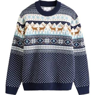 Next Mens Matching Family Jul Fairisle-mønster Rensdyr Trøje