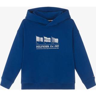 Tommy Hilfiger Tommy Hilfiger Blue Archive Fit Flag 100% Cotton Hoodie