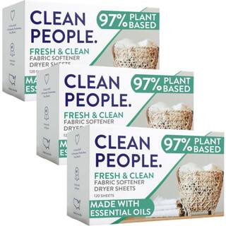 The Clean People Skyllemiddel - Lagner til trretumbler - Bldgr og fjerner statisk elektricitet - Vegansk skyllemiddel med teriske olier - Fri