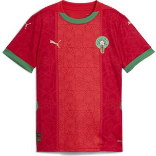 Puma Morocco 2025 Home Jersey Youth, Red, Size 11-12Y, Clothing - Archive Green - 11-12Y