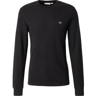 Slim Long Sleeve Waffle T-shirt - Black - M