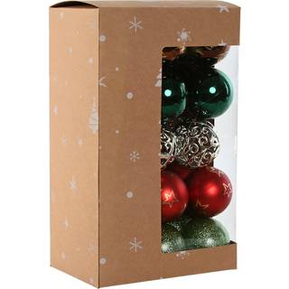 Julekugler Home ESPRIT Multifarvet PVC 18 x 12 x 30 cm (30 Dele)