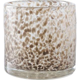 Lysestage i brunt glas