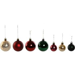 Julekugler Home ESPRIT Rød Grøn Polyetylen 27 x 12 x 25 cm (50 Dele)