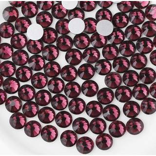 Beadsland Flat Back Crystal Rhinestones Round Gems Amethyst (1,3-1,4 mm) SS3/1440pcs