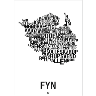 Fyn, byer - 30x40 cm