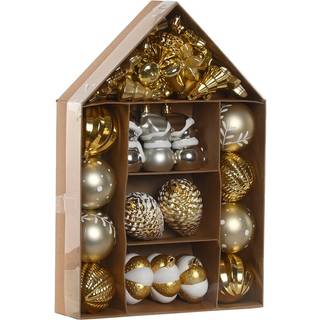 Julekugler Home ESPRIT Gylden PVC 24 x 6 x 35 cm