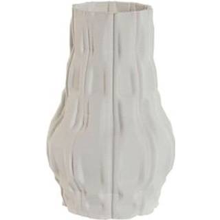 Vase Home ESPRIT Hvid Stentøj Moderne 14,5 x 14,5 x 24 cm
