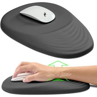 Hokafenle ergonomisk musepude håndled understøtter terrasserede skråningskarpal tunnel håndledspude til mus med unibody hukommelsesskum håndleds