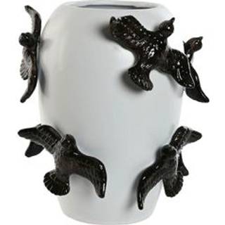 Vase Home ESPRIT Hvid Sort Stentøj Moderne 27 X 27 X 29,5 cm