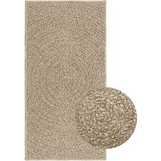 gulvtæppe ZIZUR beige 60x110 cm jute-look indendørs og udendørs