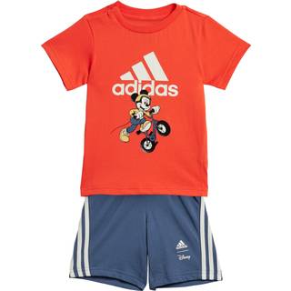 Disney Mickey Mouse Tee sæt - Bright Red / Off White / Semi Spark - 68