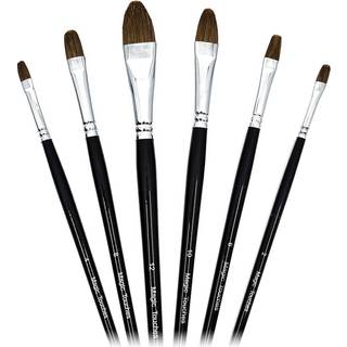 Magic Touches Artist Pail B?rstes?t (6 st?rrelser) Naturlig Sable Filbert Tip Bedste absorptionsglatstr?m til akvarelolie Akryl Gouache Maleri Ku