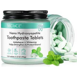 150 Tabletter Tyggelige tandpasta -tabletter Sensitive tandpasta -tabletter Pebermynte Flavored Styrke tænder Flouride & Plast