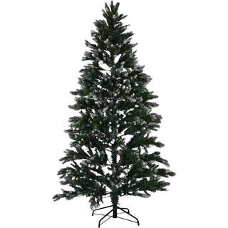 Juletræ Home ESPRIT Grøn Metal Polyetylen snefald 130 x 130 x 210 cm