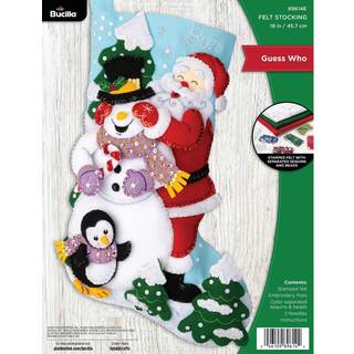 Bucilla gæt filtapplikation 18 """" Stocking Making Kit Perfekt til DIY Arts and Crafts 89614E