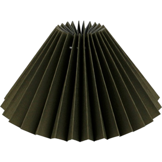 Alpe Design Plisseret lampeskærm olivengrøn hør 23 cm