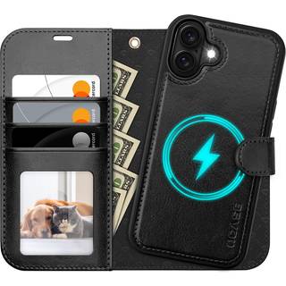 OCASE til iPhone 16 -sag aftagelig tegnebogssag med kortholder [2 i 1] pu l?der flip folio case med RFID -blokerende stativ h?ndledsrem st?dbesta