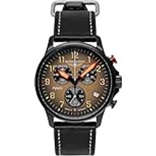 Bauhaus 2886-1 Herrenuhr Aviation Chronograph GMT Schwarz/Braun
