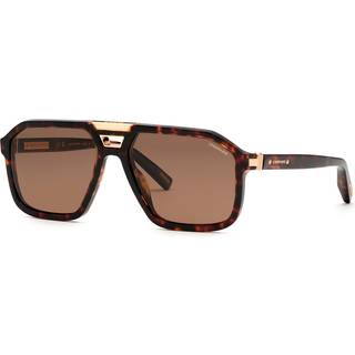 Chopard Mand SCH374 909P Solbriller Acetat Havana Brun Geometrisk Polariseret