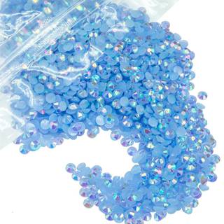 qiipii 5000pcs 4 mm lysebl? ab harpiks rhinestones til h?ndv?rk bl? ab fladback gel? rhinestones bulk ss16 ikke-hotfix sten diamanter krystaller