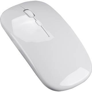 Trådløs mus 2.4G - Lydløs optisk computermus Hvid