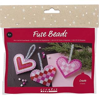 Mini DIY Kit til Julehjerter - Rørperler i Farver