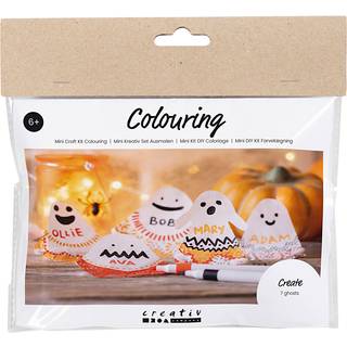 Mini DIY Spøgelses Kit til Halloween - Farvelægning