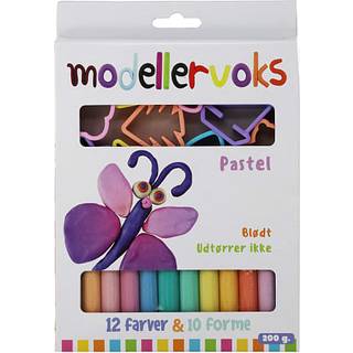 Nara modellervoks 12 stk - pastel farver (På lager i butik)