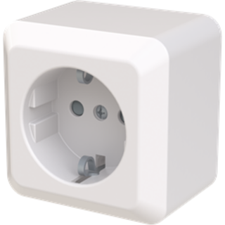 ABB Saga stikkontakt ip44, signal hvid