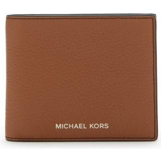 MK Hudson Pebbled Leather Slim Billfold Wallet - Brown - Michael Kors - ONE SIZE