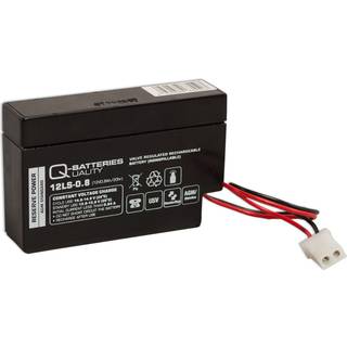 Q-Batteries 12LS-0.8 12V 0,8Ah AGM batteri med AMP connector