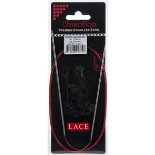 Chiaogoo 40-tommer rød blonder rustfrit stål cirkulære strikning nåle 0/2mm