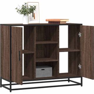 Skænk 92X35X76 Cm Konstrueret Træ Etræsfarve - Brun eg