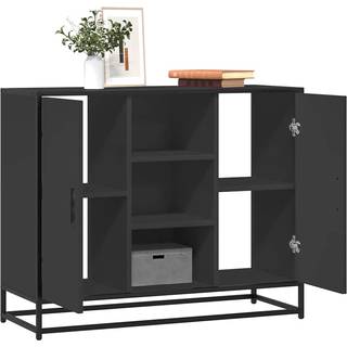 skænk 92x35x76 cm konstrueret træ sort