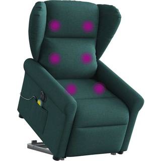 elektrisk massagestol med løftefunktion stof mørkegrøn