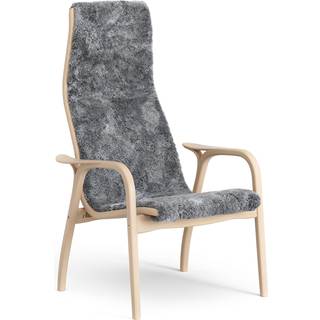 Swedese Lamino lænestol med fodskammel lakeret bøg/fåreskind Scandinavian Grey (grå)