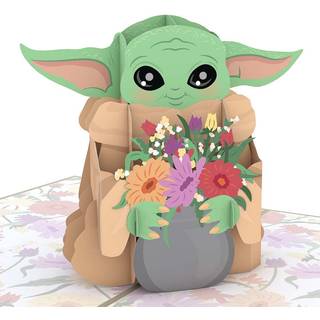 LovePop Star Wars Grogu Mothers Day Pop -Up Card - Mothers Day Card - Håndlavet 3D -pop -up lykønskningskort til hende - Mødre Day Love Card fra