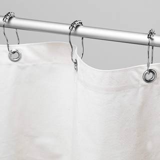 Bean Products Organic Cotton Stall Broes Gardin (White) [36 """" X 74 """"] Alle naturlige materialer fungerer med badekarbad og båsbrusere