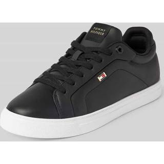 Leather Flag Court Trainers