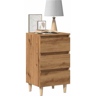 sengebord 40x35x69 cm konstrueret træ kunsteg