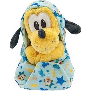 Disney Store Official Babies Collection: Pluto Plush i Swaddle med detaljerede plys funktioner - officielt blødt legetøj - udstoppede dyr til bab
