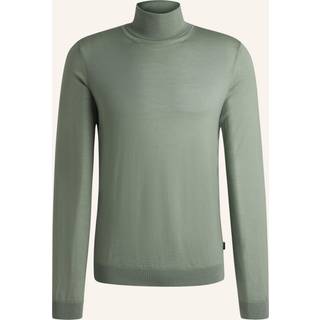 BOSS Black Herren Rollkragenpullover grün unifarben
