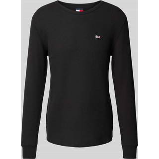 Tommy Jeans Slim Fit Waflle T Shirt Black