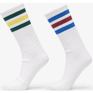 adidas 3 Stripes Ribbed Crew Socks 2-Pack White/ Multicolor M - Multicolor - M