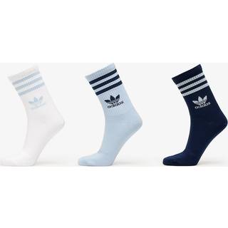 Mid-Cut Crew strømper, 3 par - Wonder Blue / Night Indigo / White - 34-36