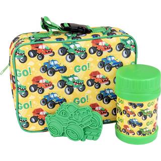 Bentology Kids frokost-tote s?t monster trip green-inklusive genanvendelig h?rd ispakke & rustfrit st?l mad jar termos- hot eller kold mad i time