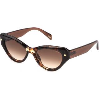 Police Kvinde SPLP47 NEW DAWN 1 02AD Solbriller Acetat Havana Brun Cat Eye Normal Skygge