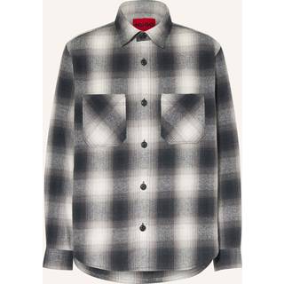 HUGO Herren Overshirt grau kariert